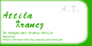 attila krancz business card